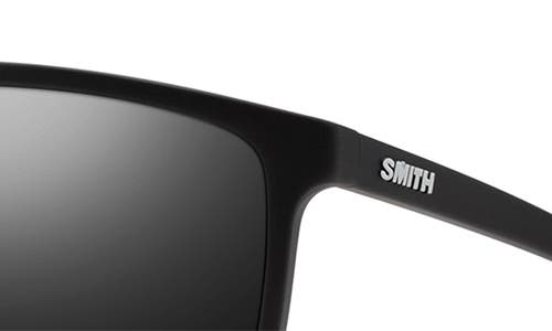 Smith Mono Lake 63m Oversize Chromapop™ Polarized Round Sunglasses In Matte Black/black