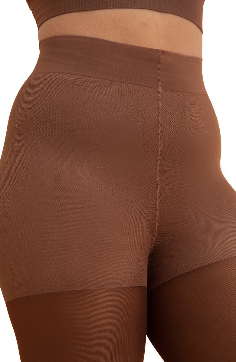 Shapermint Essentials Shaper Tights, Alternate, color, Chocolate