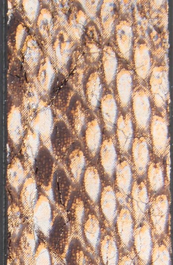 Eagle Head Metallic Snake Print Leather Belt