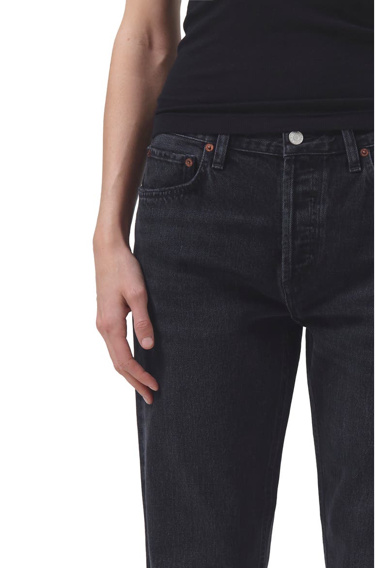 Parker High Waist Crop Straight Leg Jeans, Alternate, color, HITCH