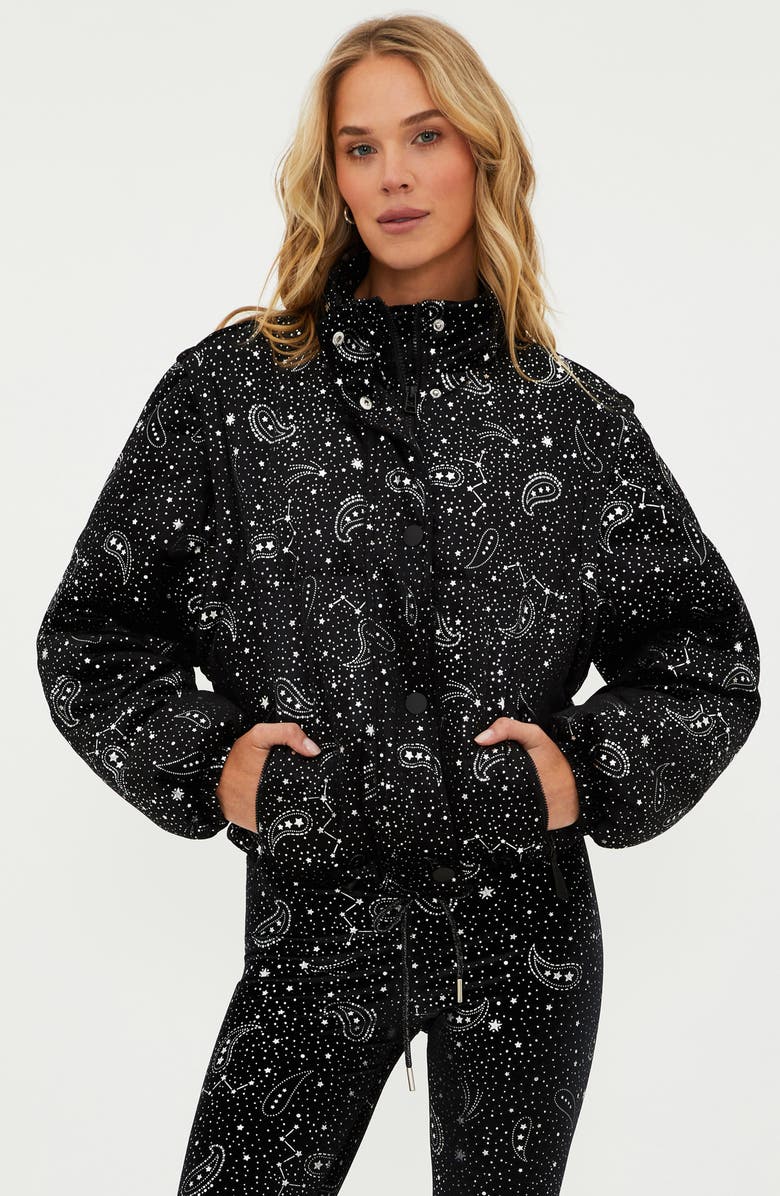 Beach Riot Kris Convertible Shooting Stars Puffer Jacket, Alternate, color, Shooting Stars