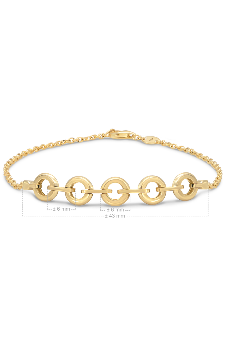 Cable Link Chain Bracelet in 14K Gold, Alternate, color, Yellow Gold