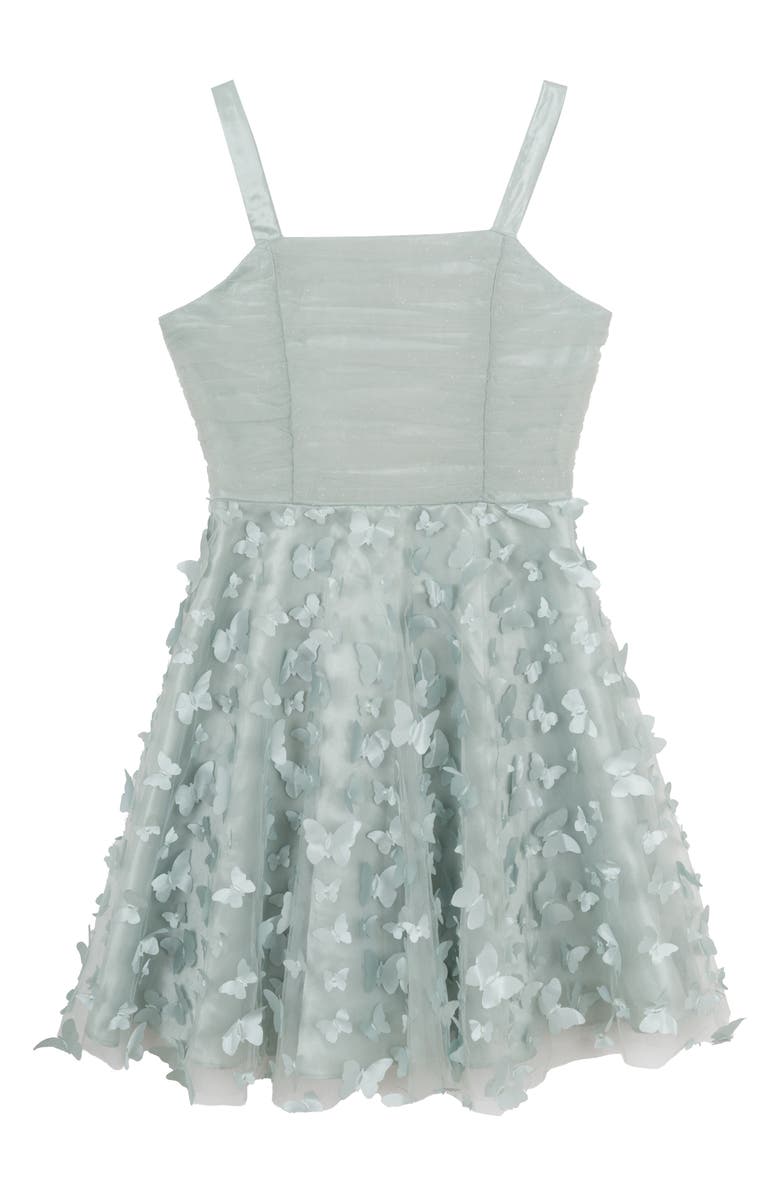 Rare Editions Kids' 3D Butterfly Dress, Main, color, Sage