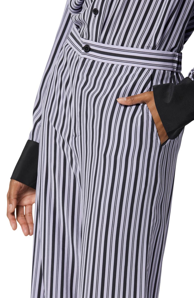 Equipment Aeslin Stripe Silk Trousers, Alternate, color, Languid Lavender And Black