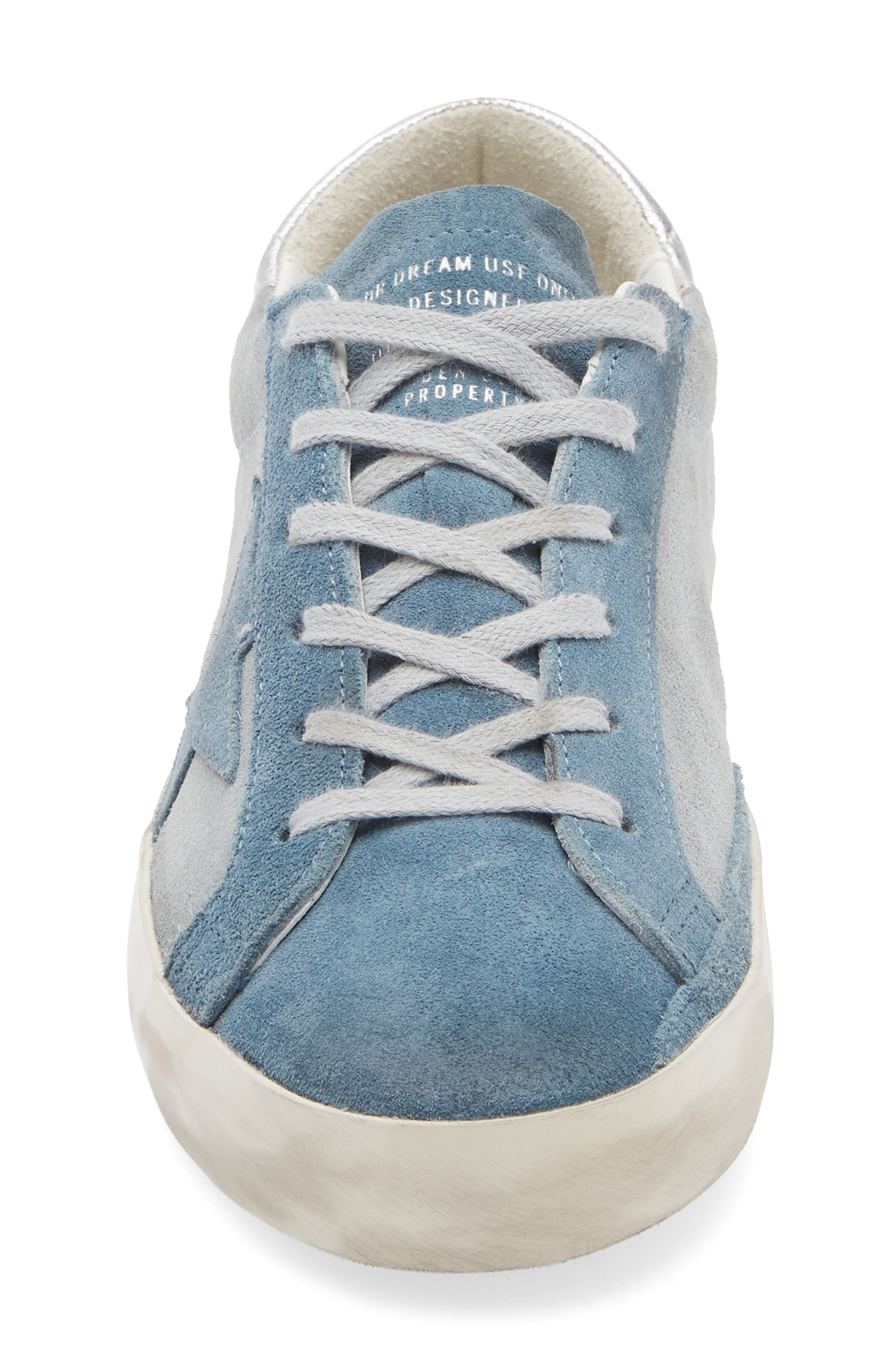 Golden Goose Super-Star Low Top Sneaker, Alternate, color, Grey/ Blue/ Silver