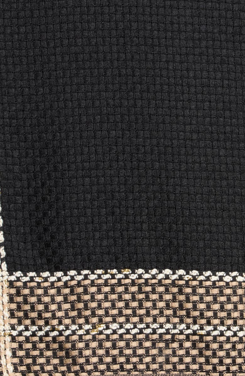 Vince Camuto Basket Weave Scarf, Alternate, color, Black