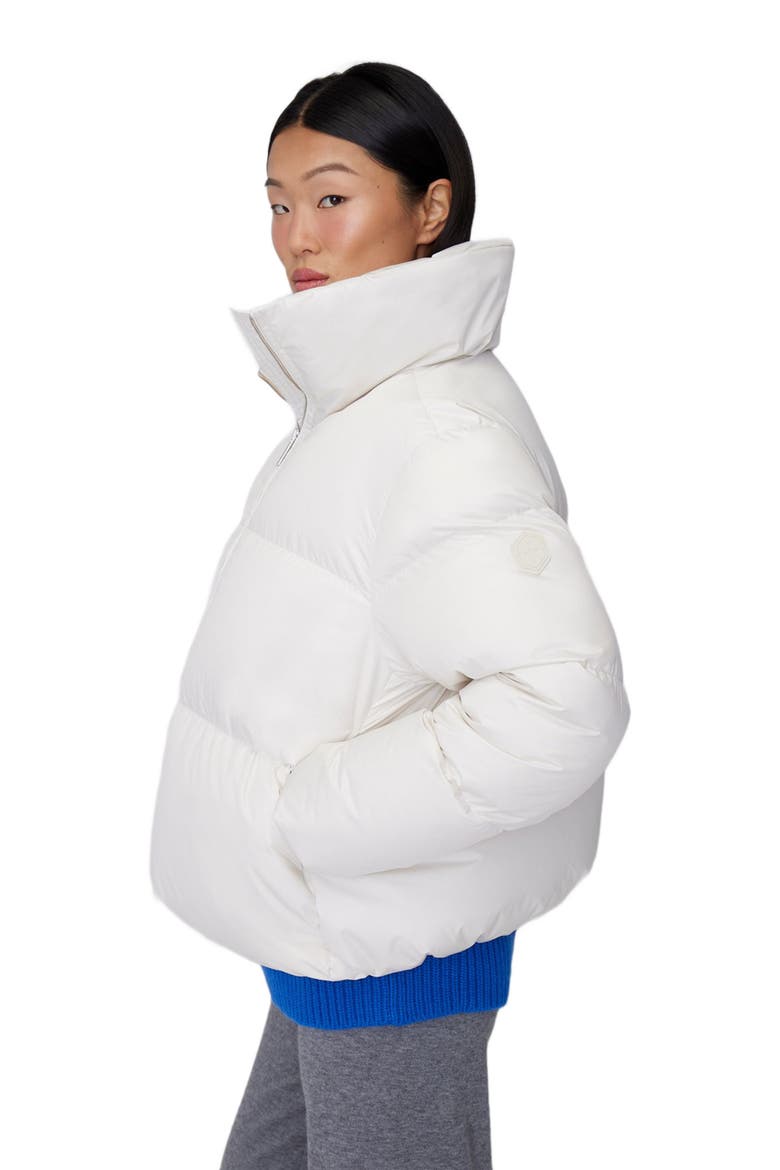 GISELE SHORT | Down Puffer Jacket, Alternate, color, Ivory
