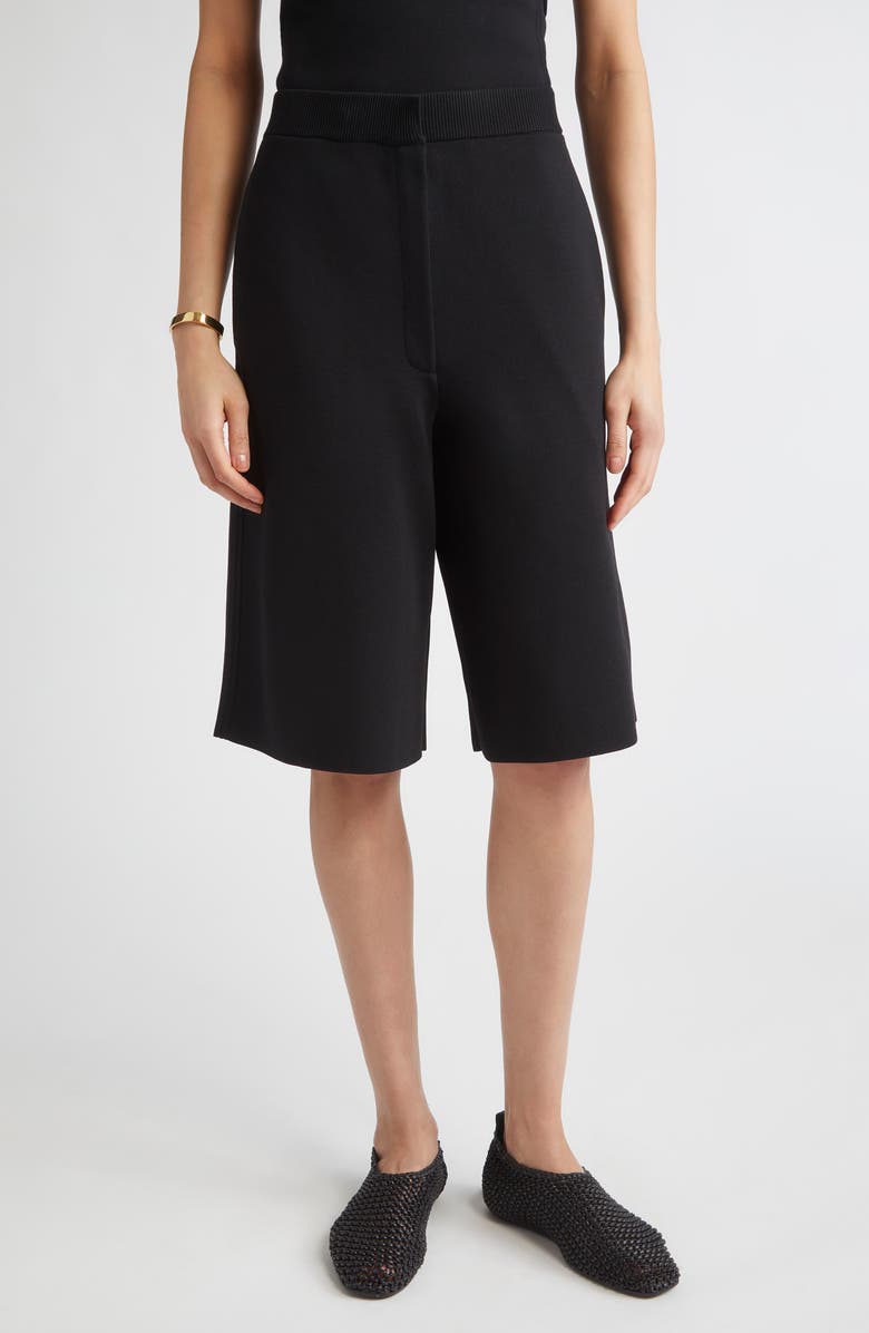 TOTEME Knit Shorts, Main, color, Black