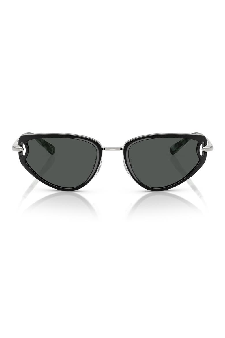 53mm Cat Eye Sunglasses, Main, color, BLACK