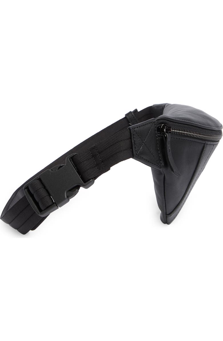 Longchamp 3D Leather Belt Bag, Alternate, color, Black