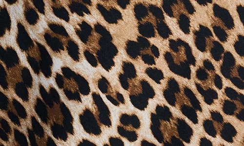 Mango Stark Leopard Print Off The Shoulder Long Sleeve Dress