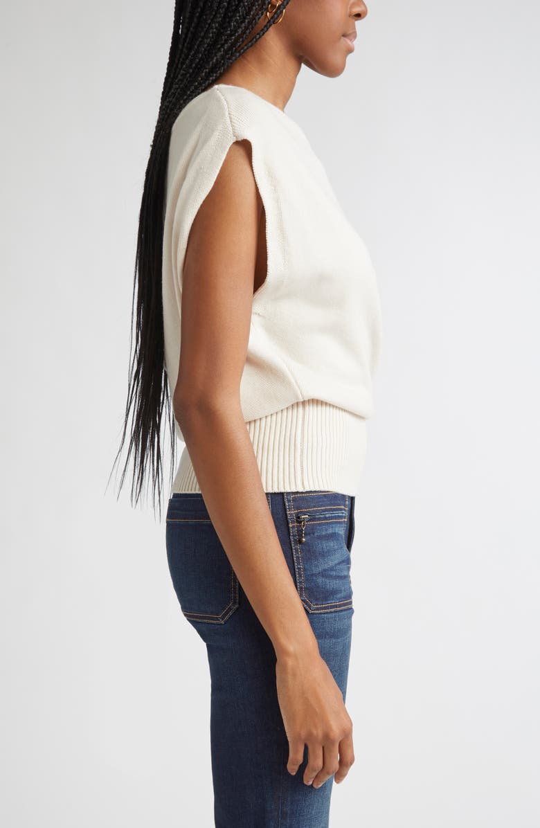 Ramy Brook Chet One-Shoulder Wool Sweater, Alternate, color, Bone