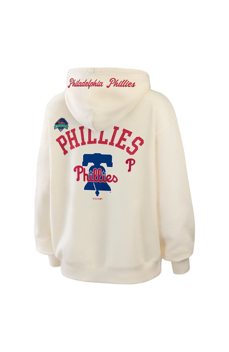 WEAR by Erin Andrews Women's WEAR by Erin Andrews Cream Philadelphia Phillies Full-Zip Hoodie, Alternate, color, Cream