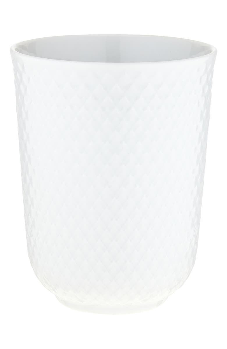Lyngby Porcelaen Rhombe Mug, Main, color, White