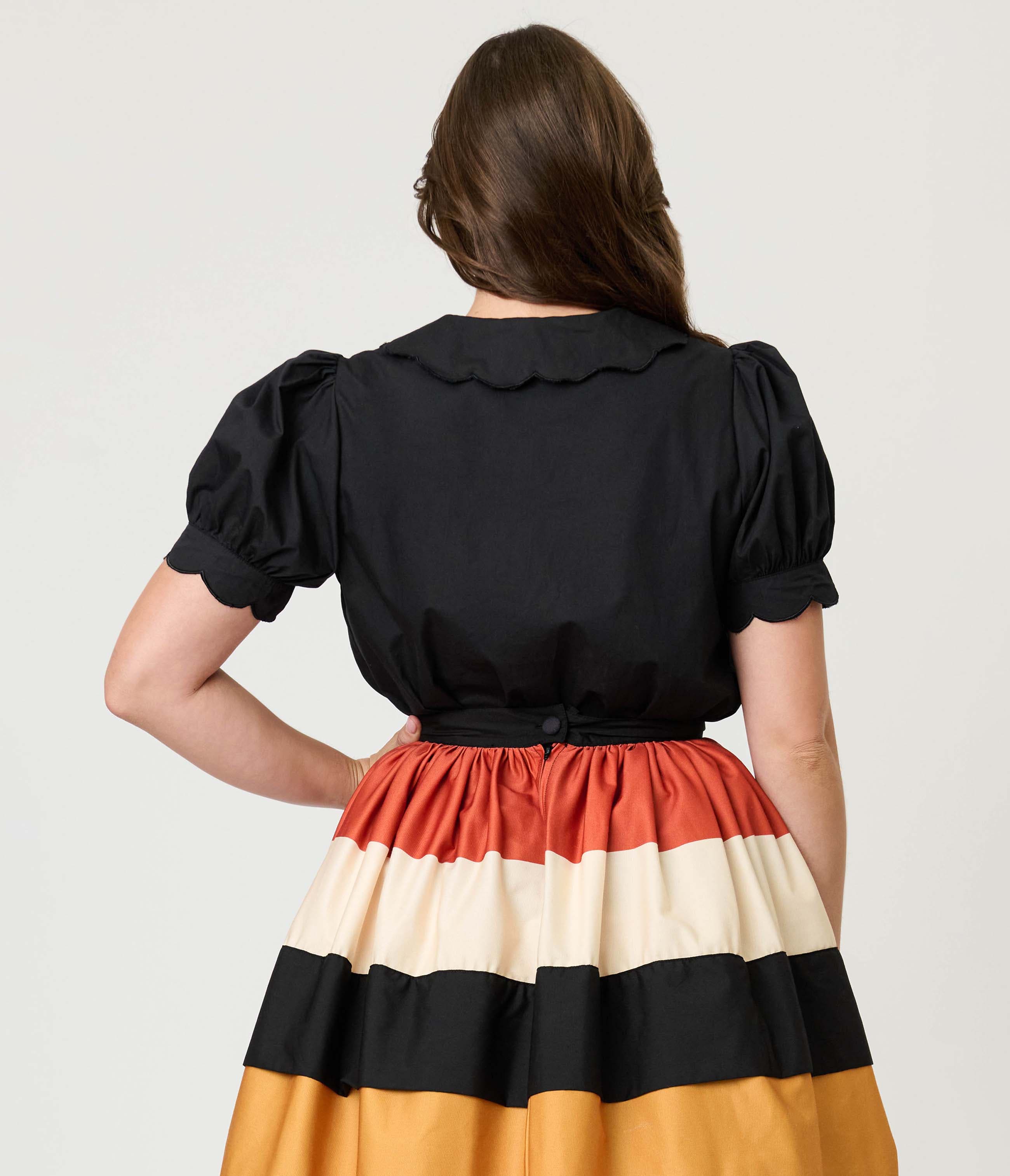 Embriodered Puff Sleeve Top - image 2