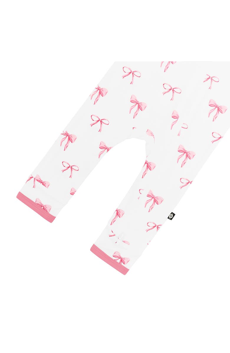 Kyte BABY Bow Zip-Up Romper, Alternate, color, Bow