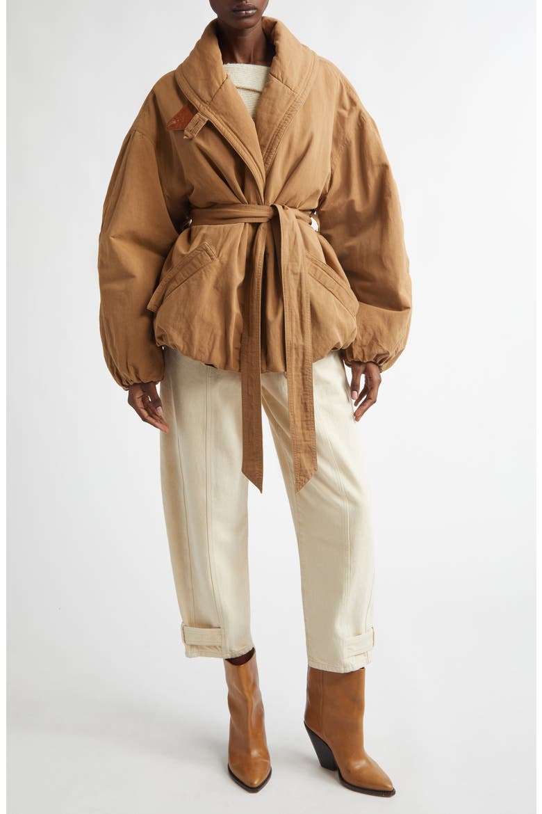 Volinda Shawl Collar Puffer Jacket, Alternate, color, CAMEL