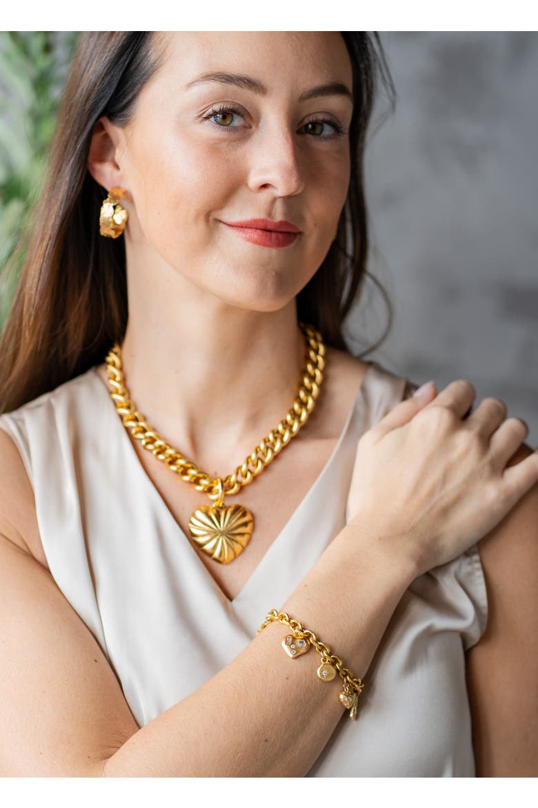 Grateful Heart Necklace, Alternate, color, Gold
