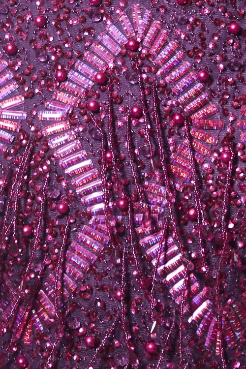 Nasty Gal Embellished Tassel Beaded Crop Top In Purple
