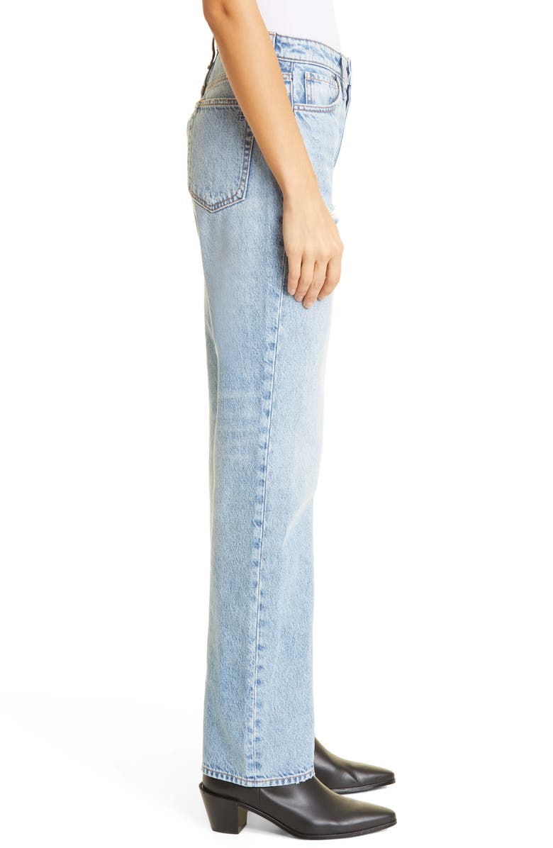 rag & bone Alex Ripped High Waist Straight Leg Jeans, Alternate, color, 