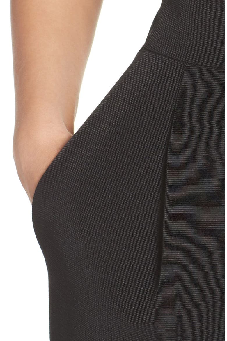 'Delvigne' Crop Jumpsuit, Alternate, color, BLACK