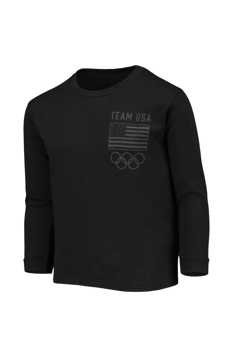 Outerstuff Youth Black Team USA New Heights Long Sleeve T-Shirt, Alternate, color, 