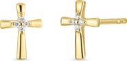 Bony Levy Icon 18k Gold Diamond Cross Stud Earrings