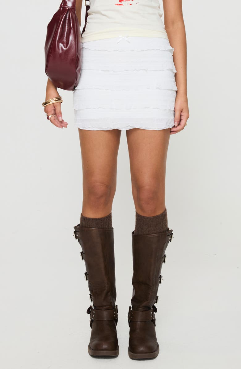 Princess Polly Blooma Miniskirt, Main, color, White