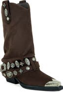 AZALEA WANG Ashraf Studded Western Boot