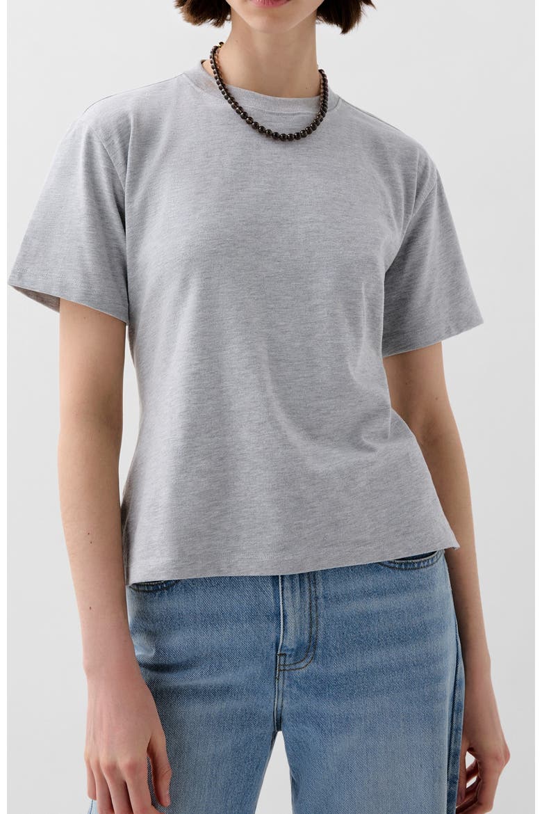Back Knot Tee, Main, color, Greymelange