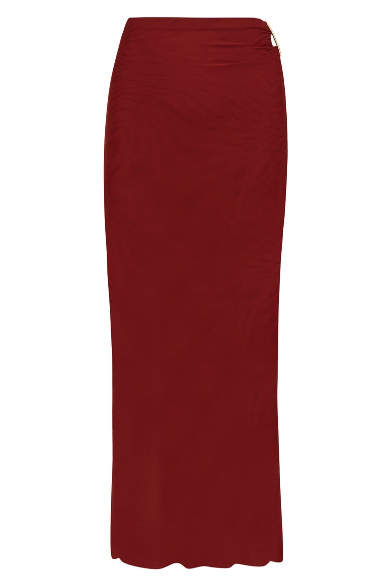 Amira Cover-Up Maxi Skirt, Alternate, color, RED