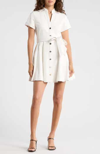 Alice + Olivia Lucy Faux Leather Mini Shirtdress