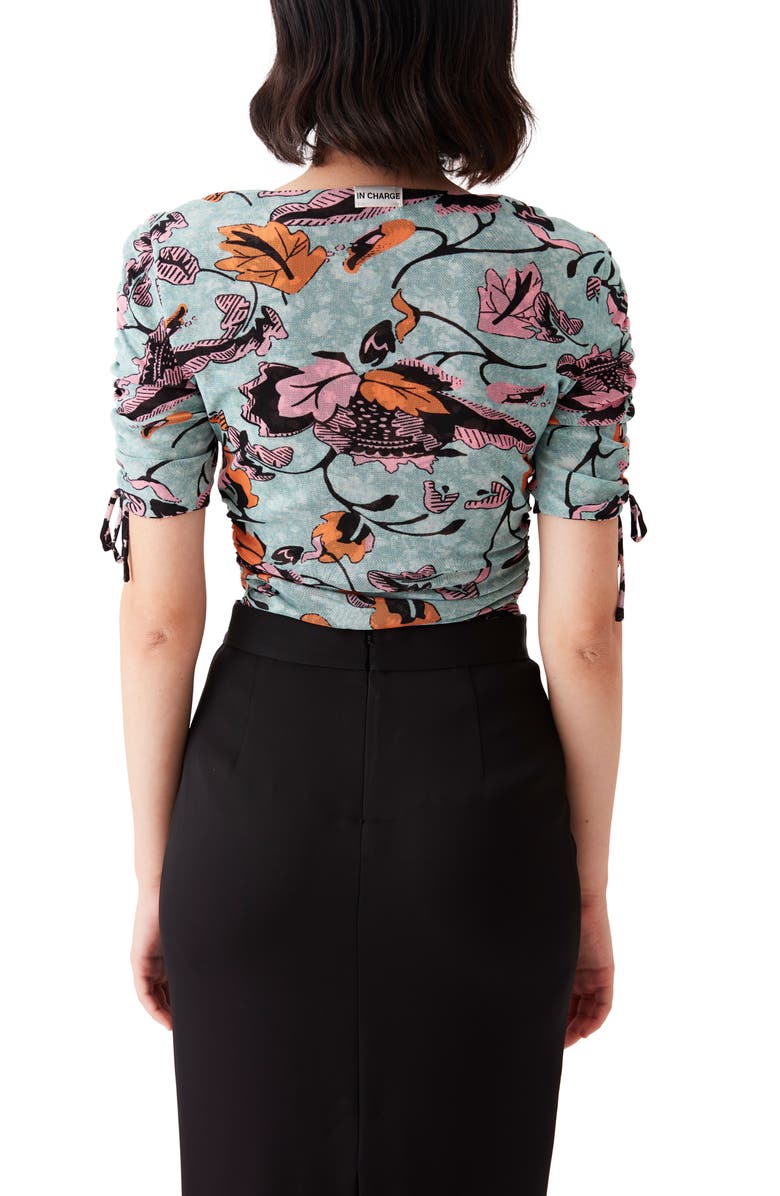 Diane von Furstenberg DVF Abriella Reversible Floral Mesh Top, Alternate, color,