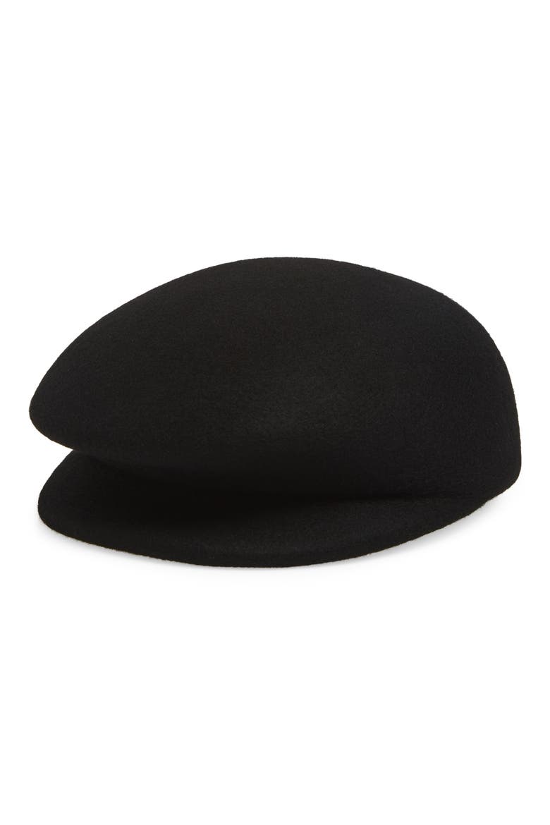 Laurel Wool Felt Hat, Main, color, BLACK