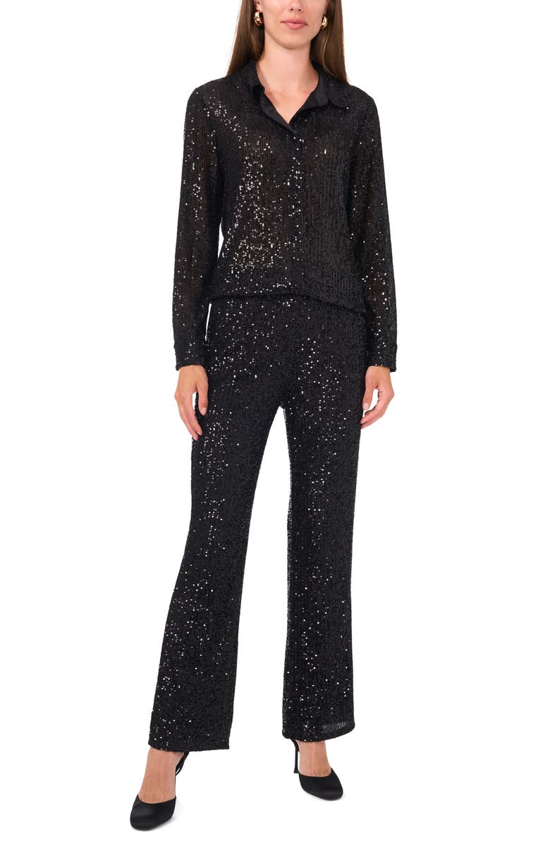 Vince Camuto Sequin Button-Up Shirt, Alternate, color,