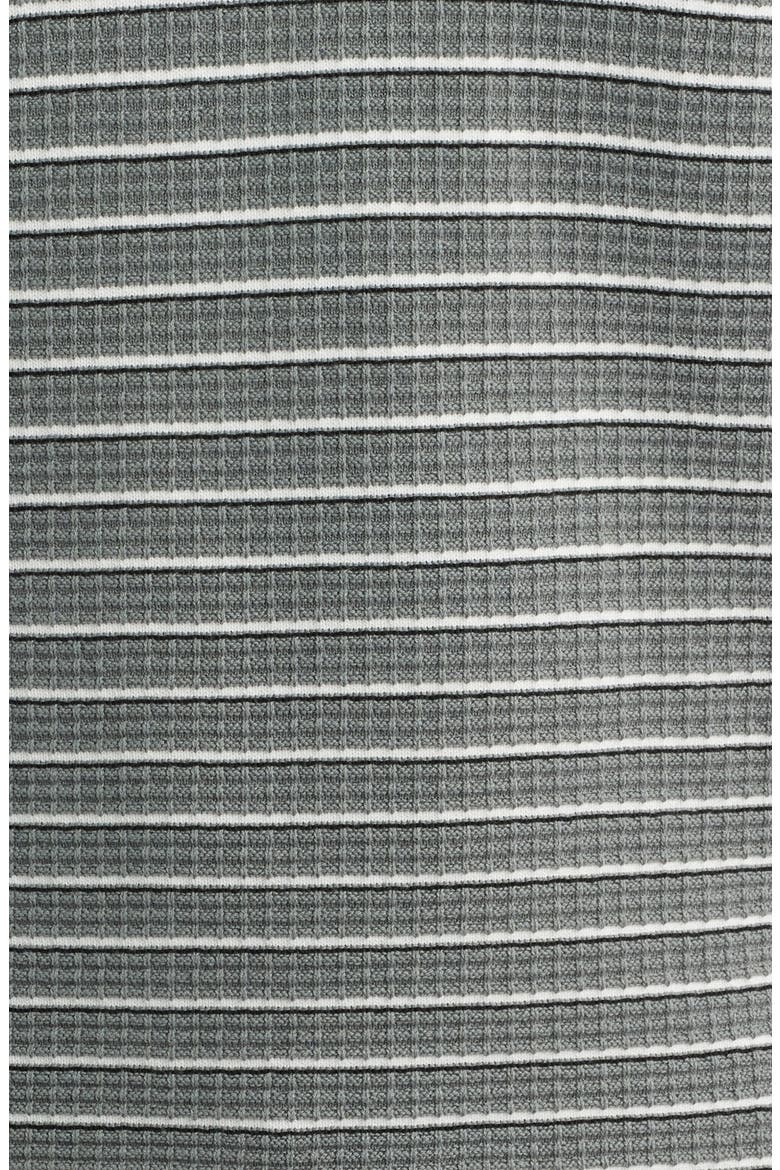 Aaron Stripe Johnny Collar Polo, Alternate, color, GREY STRIPE