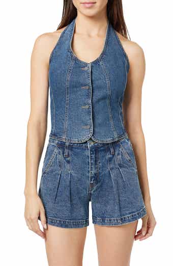 Habitual Halter Denim Vest