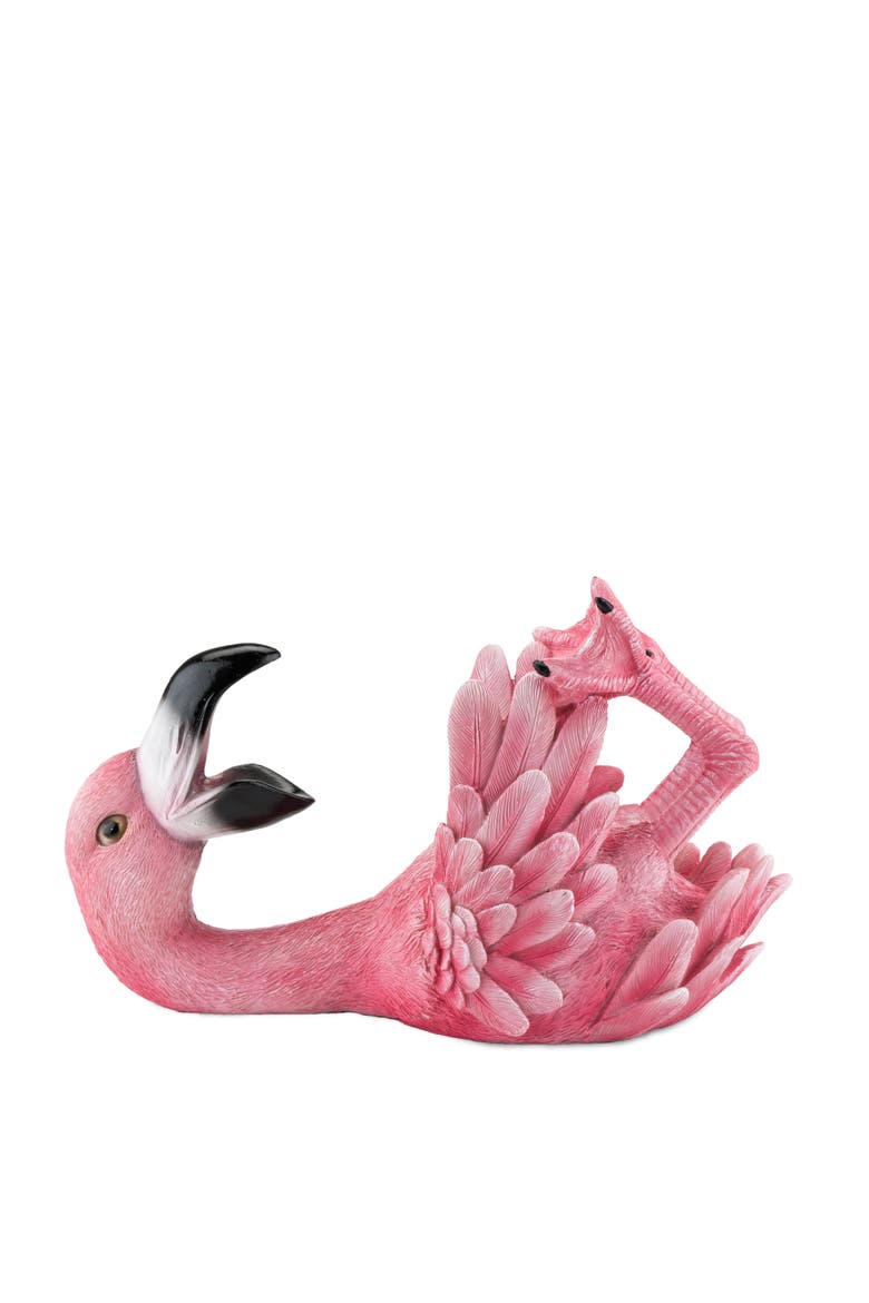 Polyresin Flirty Flamingo Bottle Holder, Alternate, color, Pink