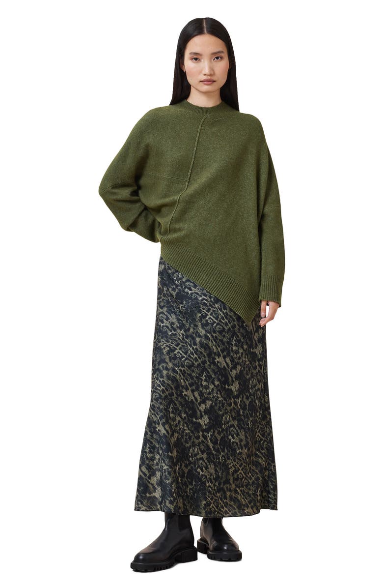 AllSaints Lock Asymmetrical Crewneck Sweater, Alternate, color, 