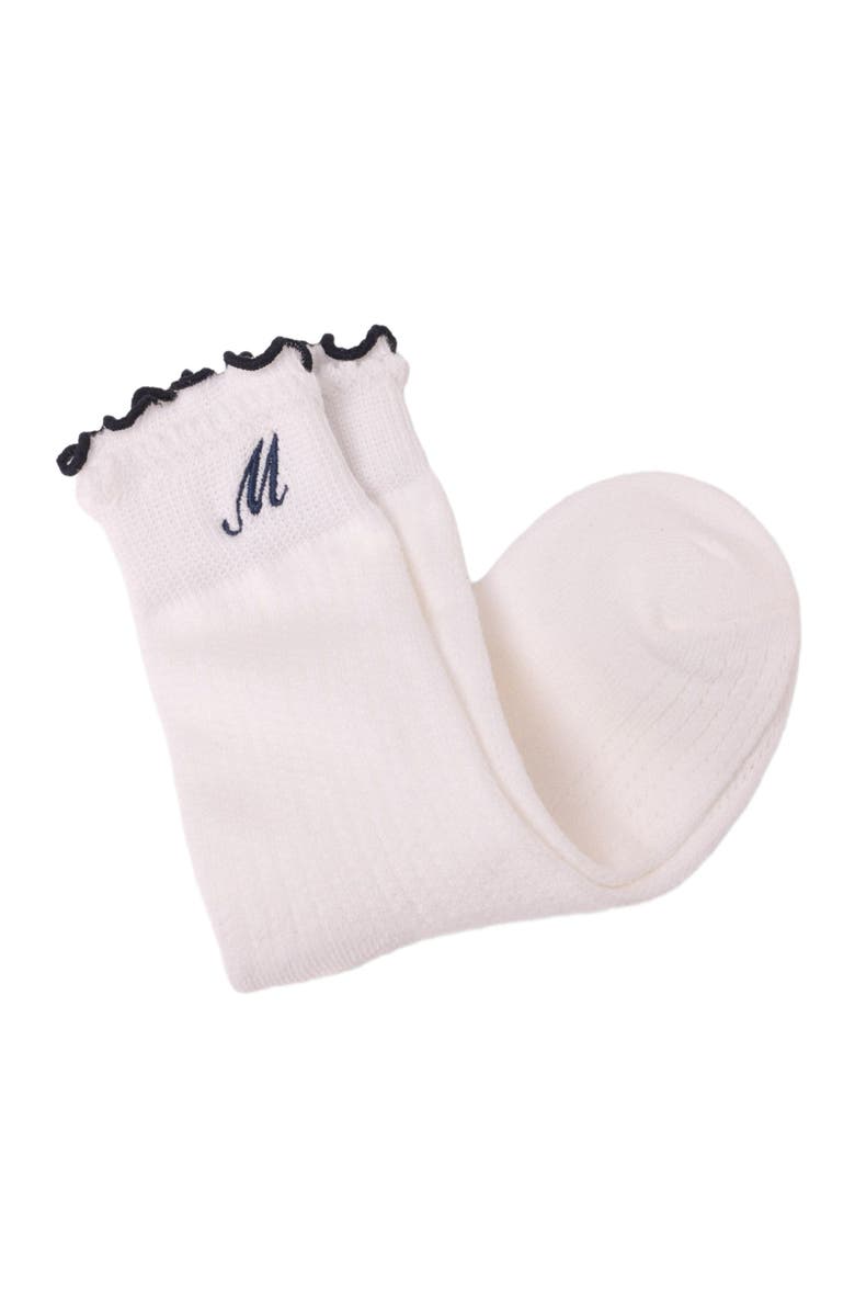 maje Cotton pointelle socks, Alternate, color, White