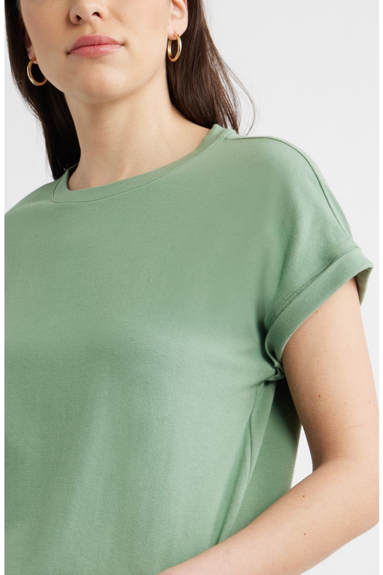 Cuff Sleeve T-Shirt, Alternate, color, GREEN HEDGE