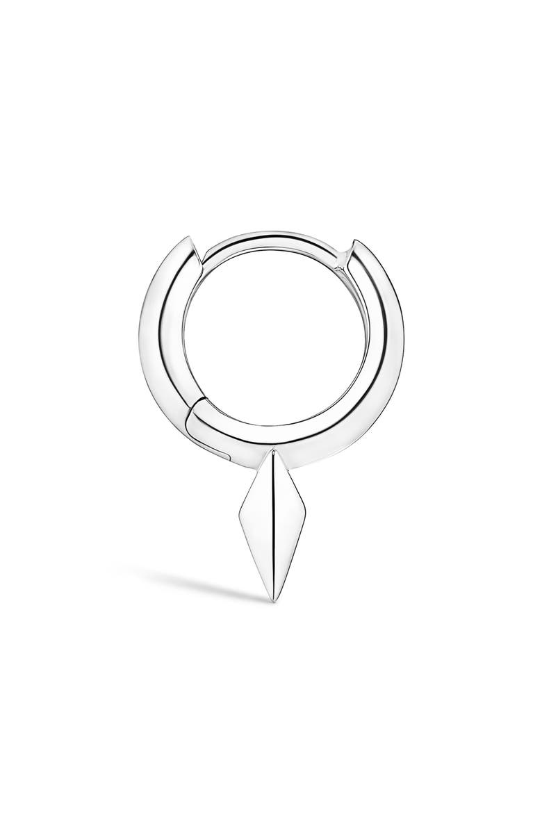 MARIA TASH Faceted Single Long Spike Hoop Earring, Alternate, color, White Gold