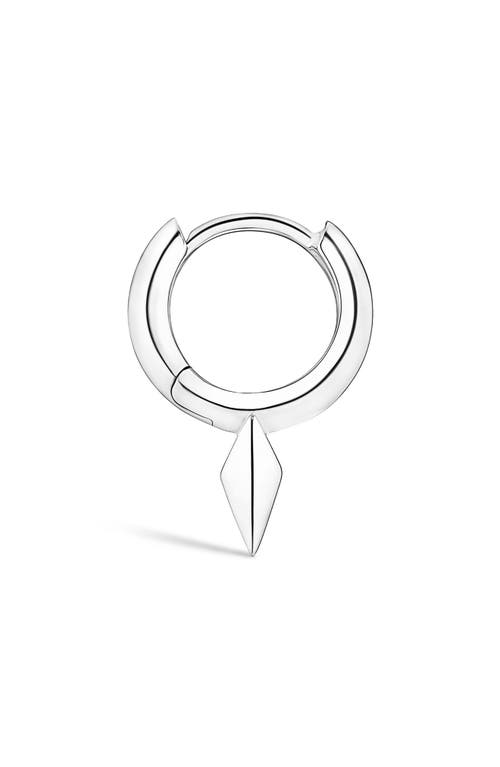 Maria Tash Faceted Single Long Spike Hoop Earring In White Gold