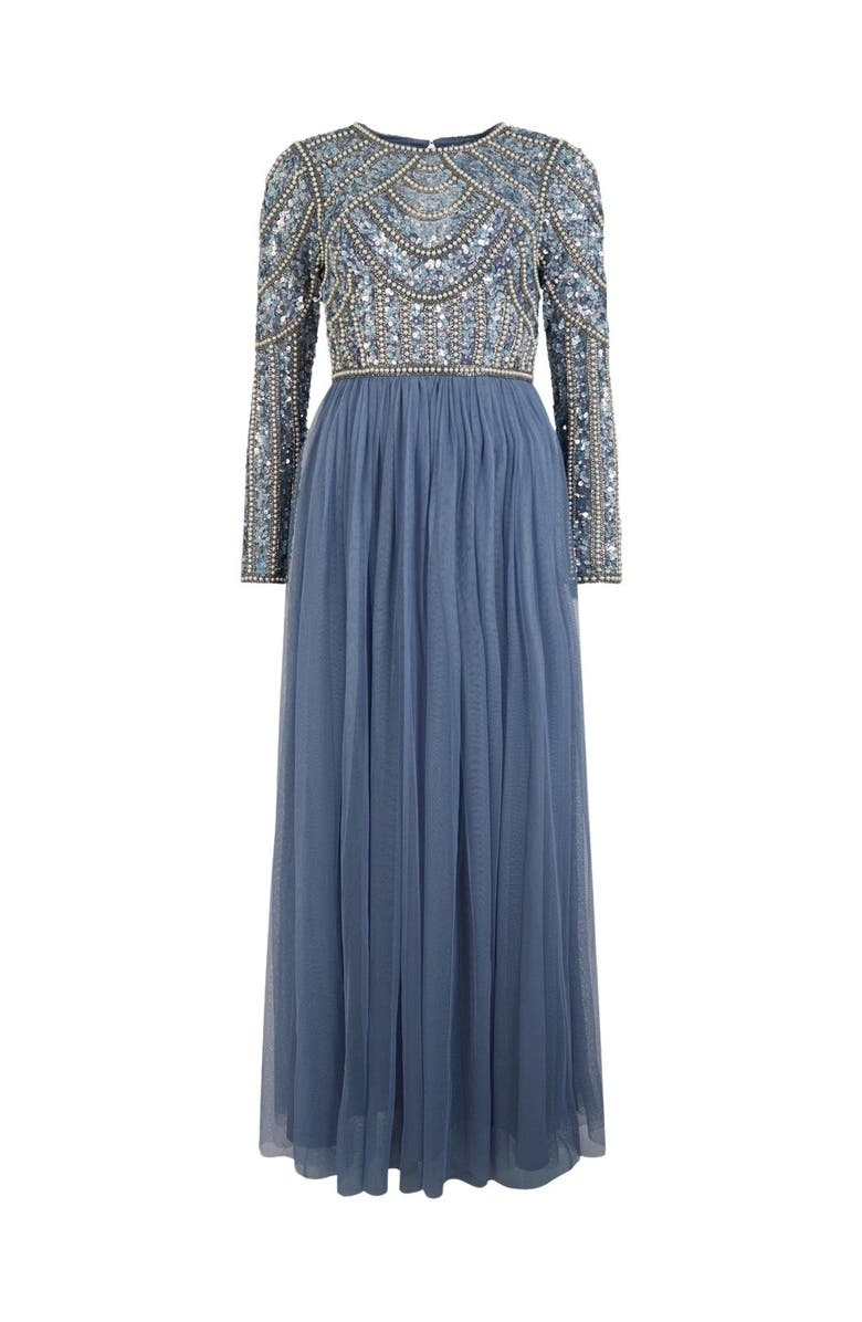 Coast Tulle Skirt Maxi Bridesmaid Dress, Alternate, color, Dusty Blue