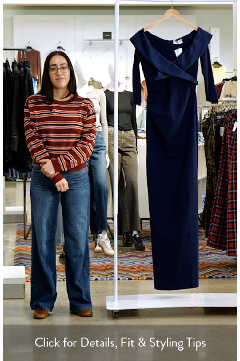 Suli Ra Wrap Front Column Dress video