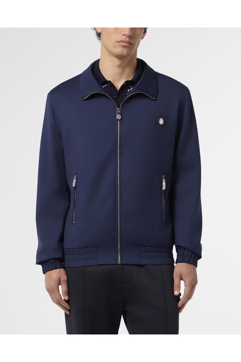 Wool Tracksuit Jacket Men, Main, color, navy