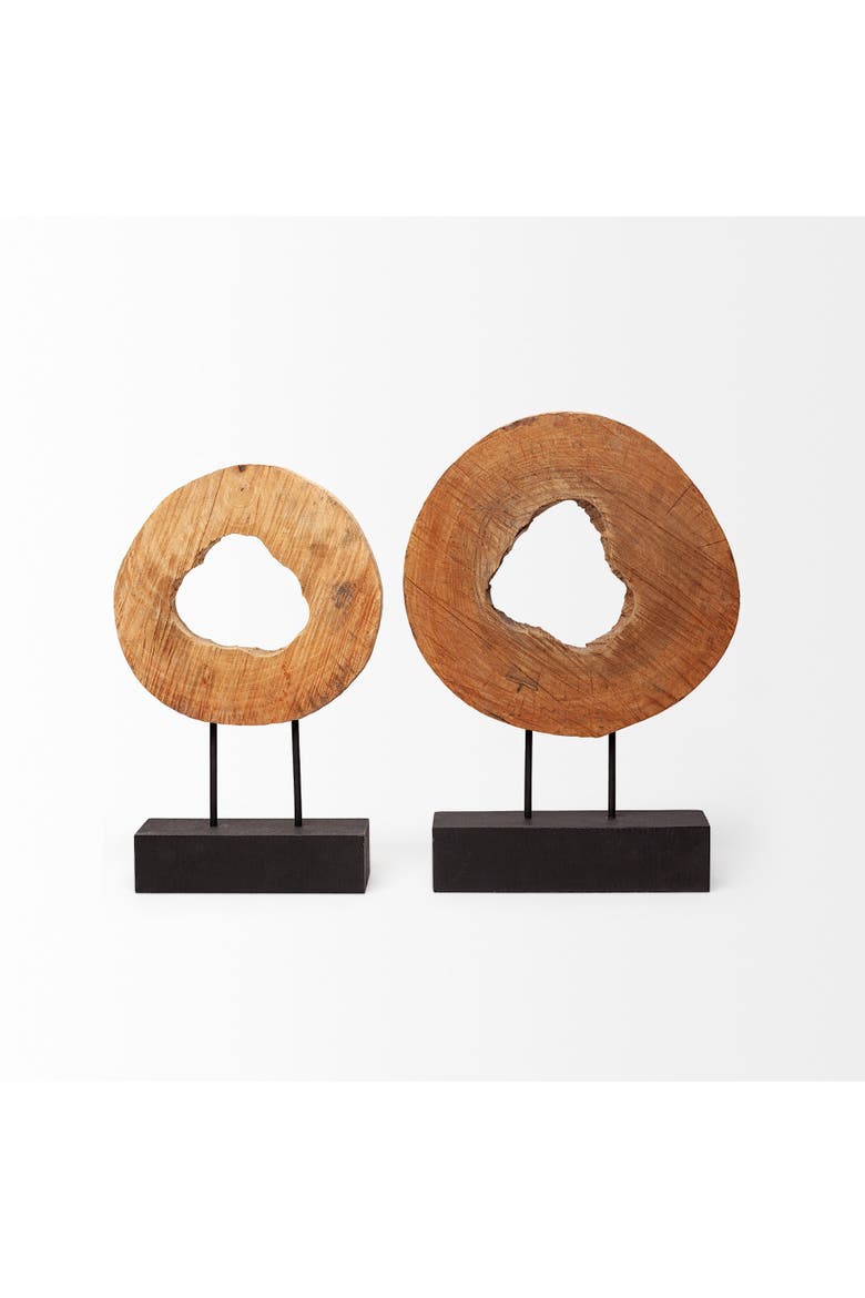 Ironwood Wooden Circular Object, Alternate, color, Brown