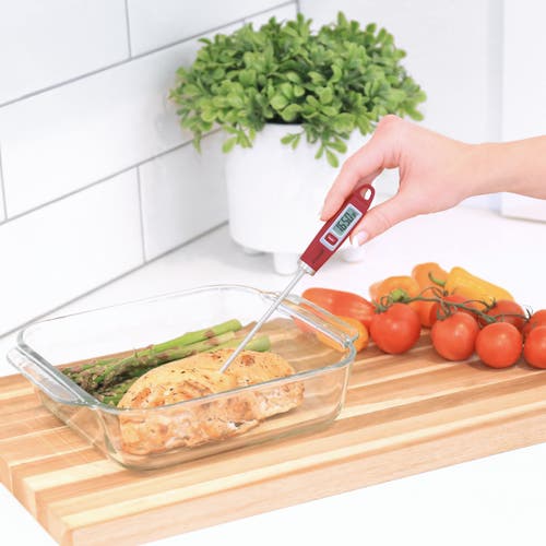 Escali Gourmet Digital Thermometer In Red