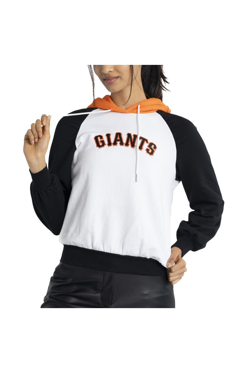 LUSSO Women's Lusso White San Francisco Giants Marlowe Tri-Blend Raglan Pullover Hoodie, Main, color, White