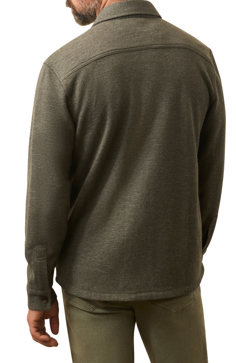Faherty Inlet Knit Shirt Jacket, Alternate, color, Olive Leaf Melange
